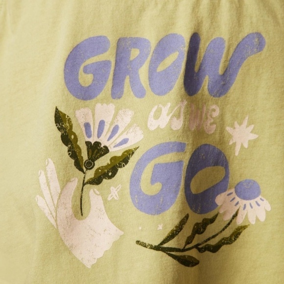 NWT Anthropologie Jillian Goeler Grow Graphic As You Go Crop Tank Top - Picture 2 of 8